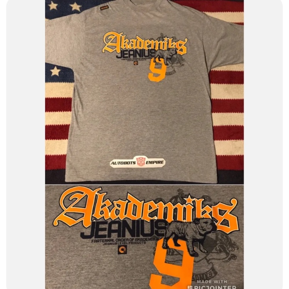 Vintage AKADEMIKS BULLDOG Shirt XL Undftd Hiphop Urban Mecca Max Ovo Rl Nyc Rap
